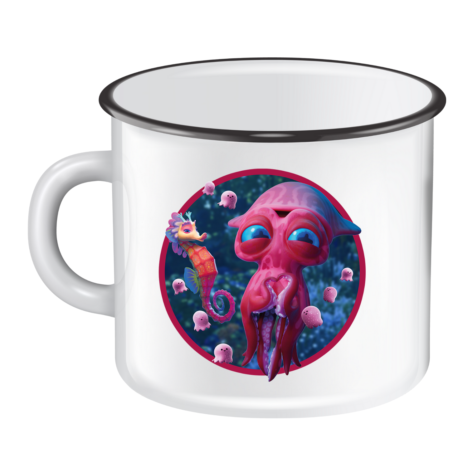 Oras Freunde - Ora, Hydrozoen & Leviathan - Emaille Tasse